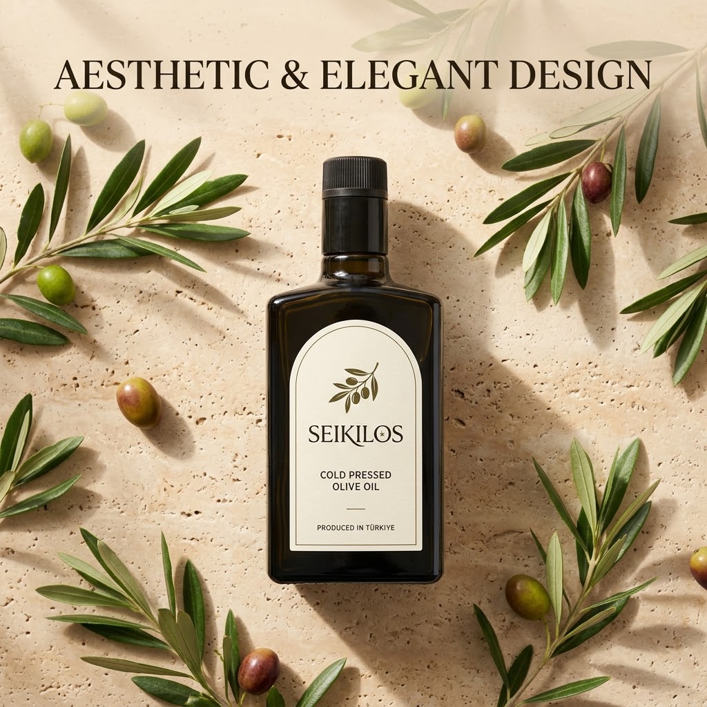 Seikilos zeytinyağı, zeytin ve zeytin dalları